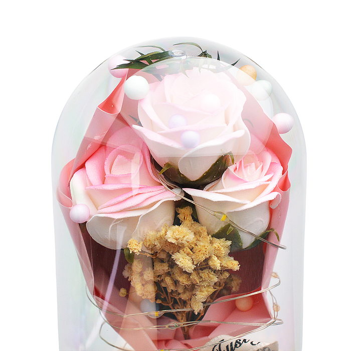Фото к товару Светильник H01 "Букет роз" в коробке (розовый) Светильник H01 "Букет роз" в коробке (розовый)
