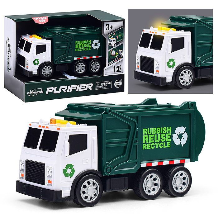 Машина WY1130A "Мусоровоз" 1632 (свет, звук) в коробке Машина WY1130A "Мусоровоз" 1632 (свет, звук) в коробке