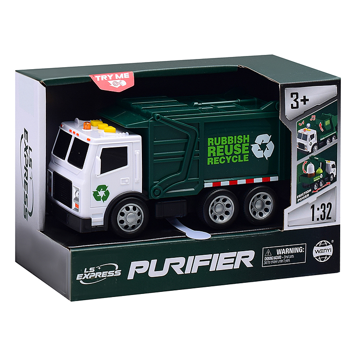 Машина WY1130A "Мусоровоз" 1632 (свет, звук) в коробке 