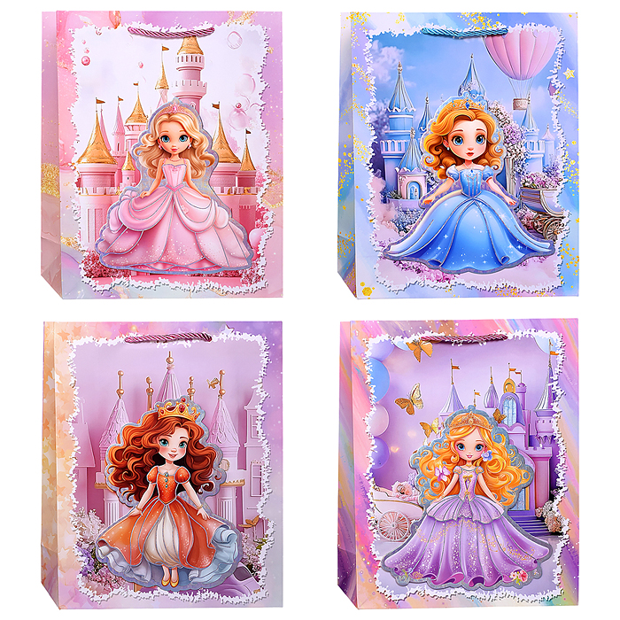 Пакет подарочный 00-7441 "Подарок для принцессы" 26*32*10см Пакет подарочный 00-7441 "Подарок для принцессы" 26*32*10см