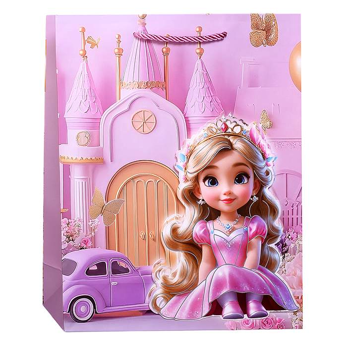 Пакет подарочный 00-7442 "Маленькой принцессе" 26*32*10см