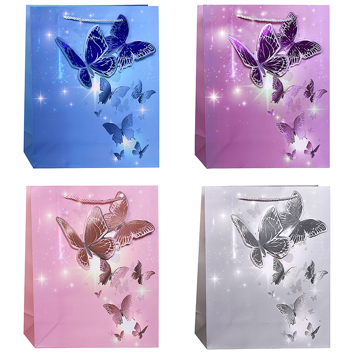 Пакет подарочный 00-7448 "Бабочки" 26*32*10см Пакет подарочный 00-7448 "Бабочки" 26*32*10см