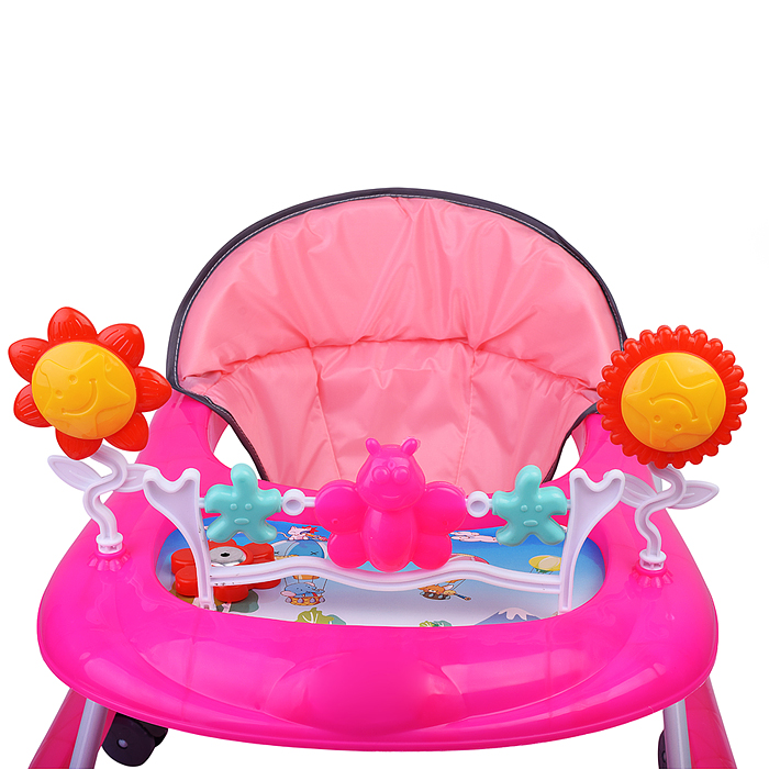 Ходунки 666-1 "Веселые игрушки" (цвет розовый)