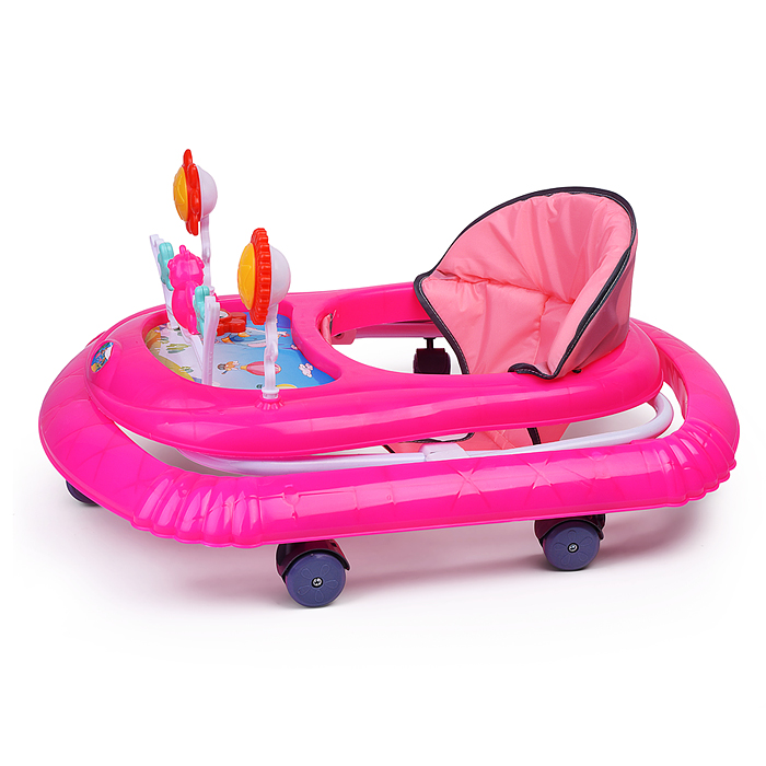 Ходунки 666-1 "Веселые игрушки" (цвет розовый)