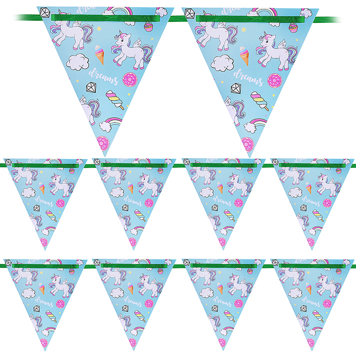 Флажки-растяжка 00-7471 "Сладость единорога" Флажки-растяжка 00-7471 "Сладость единорога"