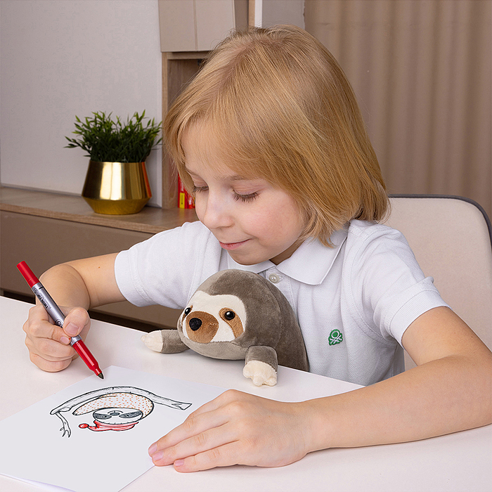 Ленивец Лёня, 18см, в коробке