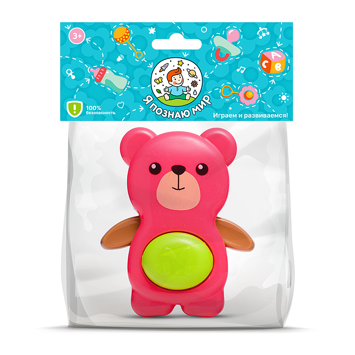 Фото к товару Погремушка Y0165 "Медвежонок" в пакете Погремушка Y0165 "Медвежонок" в пакете