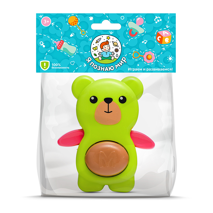 Фото к товару Погремушка Y0165 "Медвежонок" в пакете Погремушка Y0165 "Медвежонок" в пакете