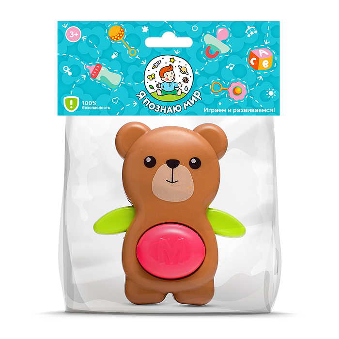 Фото к товару Погремушка Y0165 "Медвежонок" в пакете Погремушка Y0165 "Медвежонок" в пакете