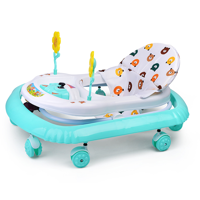 Ходунки 520-2 "Цветочки" (цвет белый/мятный)