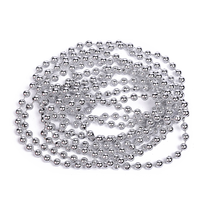 Фото к товару Бусы новогодние S2663 серебро (2,7м) Бусы новогодние S2663 серебро (2,7м)