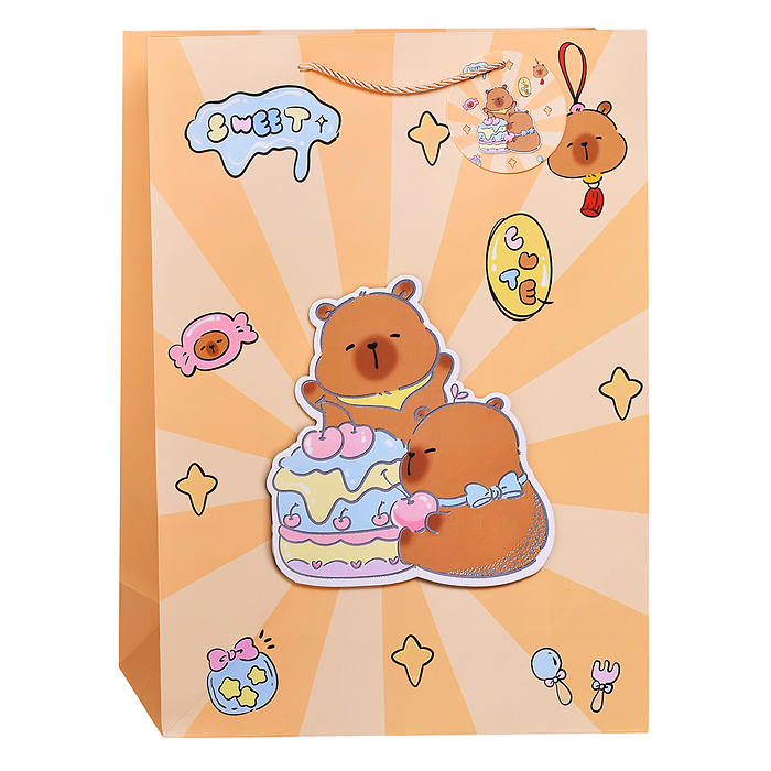 Пакет подарочный 00-7401 "Дари счастье" 30*41.5*12см