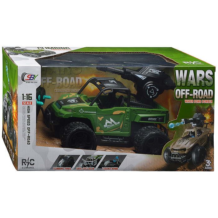 Фото к товару Машина SBY164-3 "Боевая" р/у, 27 MHz, в коробке Машина SBY164-3 "Боевая" р/у, 27 MHz, в коробке