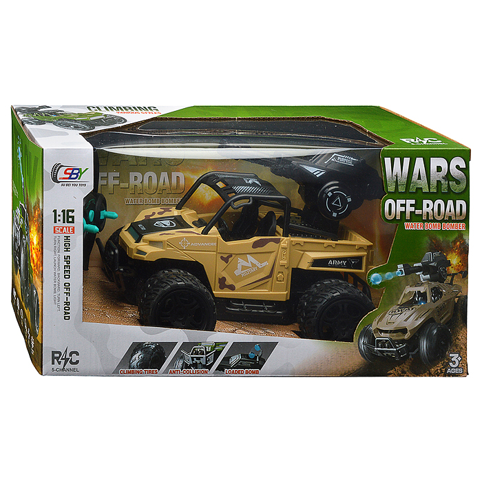 Фото к товару Машина SBY164-3 "Боевая" р/у, 27 MHz, в коробке Машина SBY164-3 "Боевая" р/у, 27 MHz, в коробке