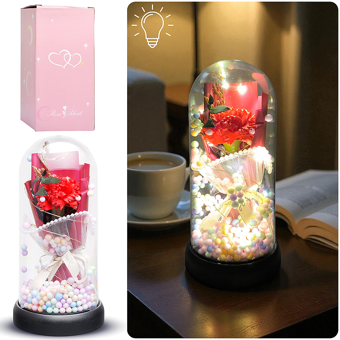 Светильник H03 "Гвоздика" в коробке (красный) Светильник H03 "Гвоздика" в коробке (красный)