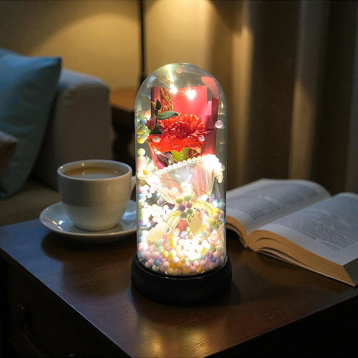 Фото к товару Светильник H03 "Гвоздика" в коробке (красный) Светильник H03 "Гвоздика" в коробке (красный)