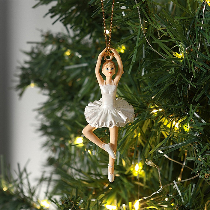 Полирезиновая подвеска "Балерина Роза" 8*3см