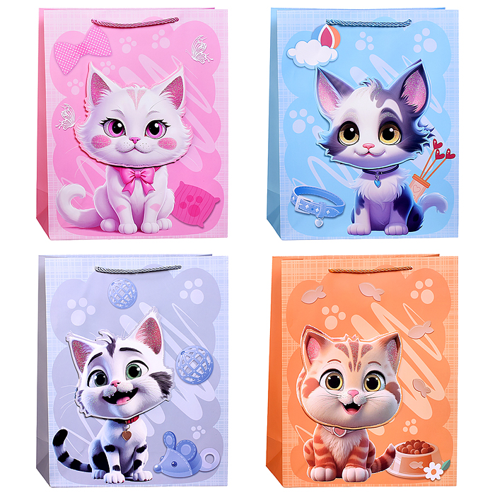 Пакет подарочный 00-7452 "Очаровательный зверёк" 26*10*32см Пакет подарочный 00-7452 "Очаровательный зверёк" 26*10*32см