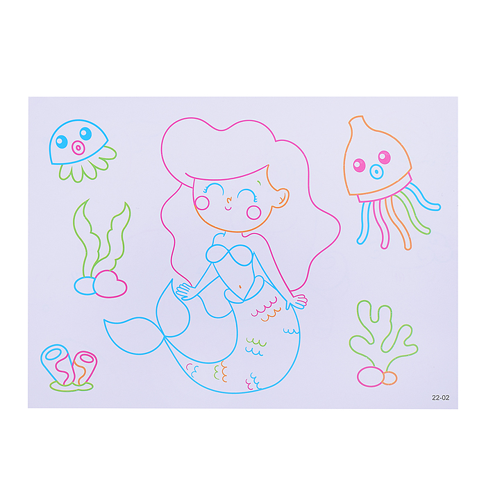 Доска для рисования YM-22 "Единорог 3D" в коробке