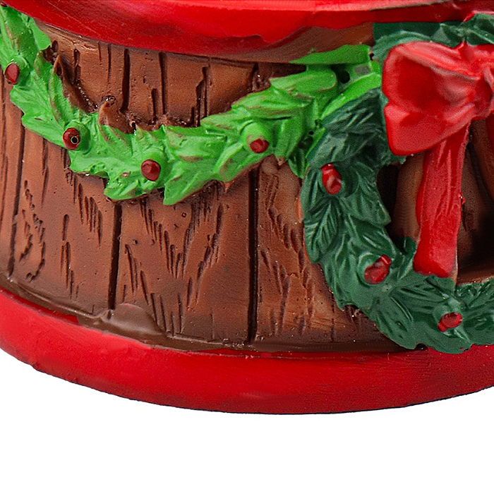 Новогодний сувенир Снежный шар "Лошадка с мешочком" d=4,5см