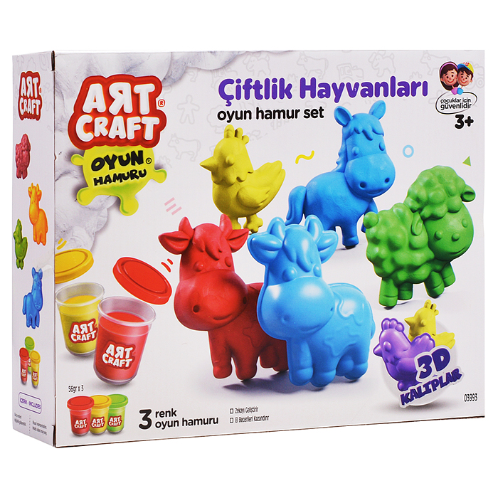 Набор для лепки "Домашние животные" тесто 3х56г