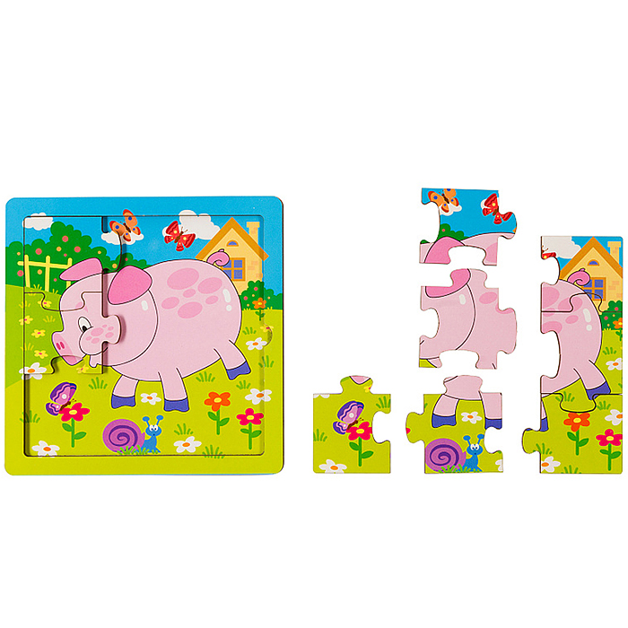 Фото к товару Деревянный пазл "Хрюшка" (собираем по картинке) (Baby Step) Деревянный пазл "Хрюшка" (собираем по картинке) (Baby Step)