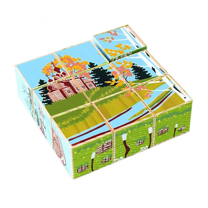 Фото к товару Кубики "Русская Деревня" 9 шт Кубики "Русская Деревня" 9 шт