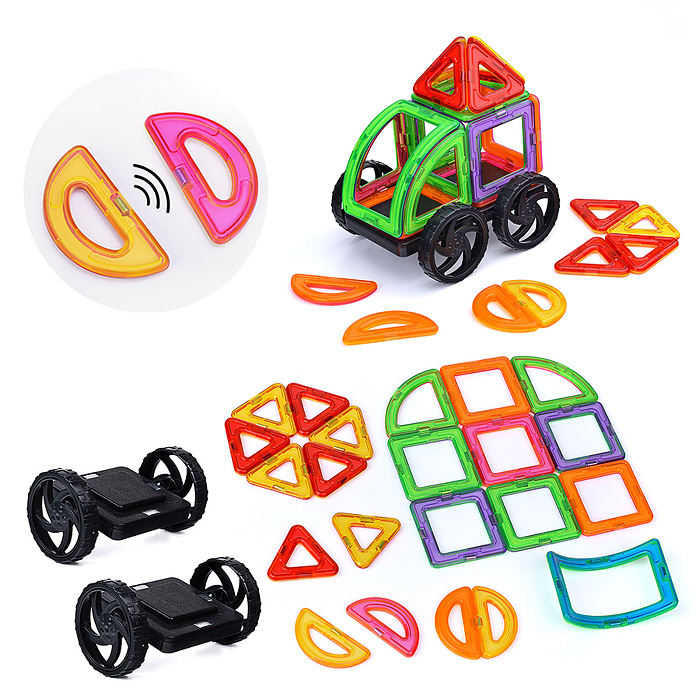 Конструктор магнитный MG0007-1 большой размер дет. (24 дет.), в пакете