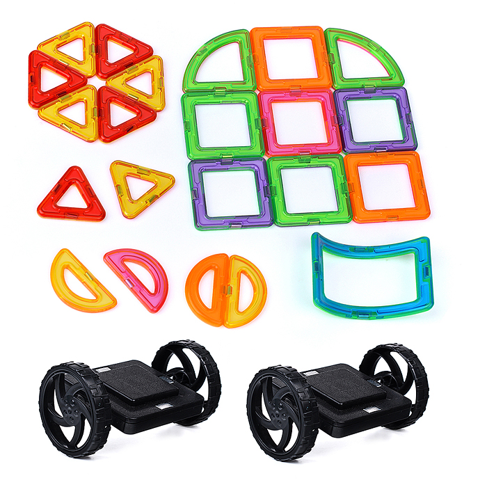 Фото к товару Конструктор магнитный MG0007-1 большой размер дет. (24 дет.), в пакете Конструктор магнитный MG0007-1 большой размер дет. (24 дет.), в пакете