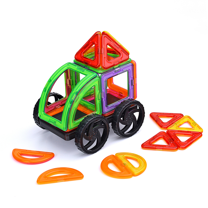 Фото к товару Конструктор магнитный MG0007-1 большой размер дет. (24 дет.), в пакете Конструктор магнитный MG0007-1 большой размер дет. (24 дет.), в пакете