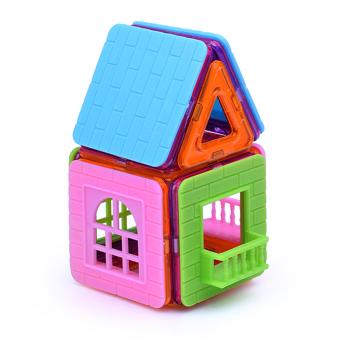 Конструктор магнитный MG0004 "Машина" (68 дет.) в пакете