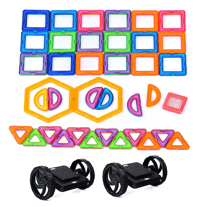 Фото к товару Конструктор магнитный MG0007-3 большой размер дет. (75 дет.), в пакете Конструктор магнитный MG0007-3 большой размер дет. (75 дет.), в пакете