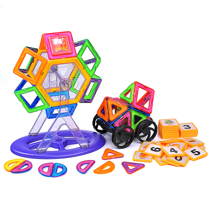 Фото к товару Конструктор магнитный MG0007-3 большой размер дет. (75 дет.), в пакете Конструктор магнитный MG0007-3 большой размер дет. (75 дет.), в пакете