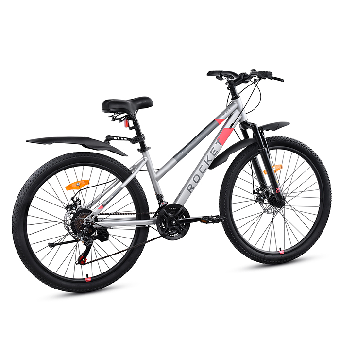 Фото к товару Велосипед 26" Rocket Vela 2.0, цвет серый, размер 15" Велосипед 26" Rocket Vela 2.0, цвет серый, размер 15"