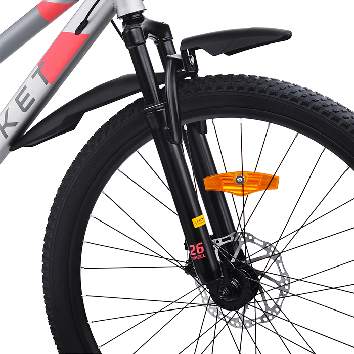 Фото к товару Велосипед 26" Rocket Vela 2.0, цвет серый, размер 15" Велосипед 26" Rocket Vela 2.0, цвет серый, размер 15"