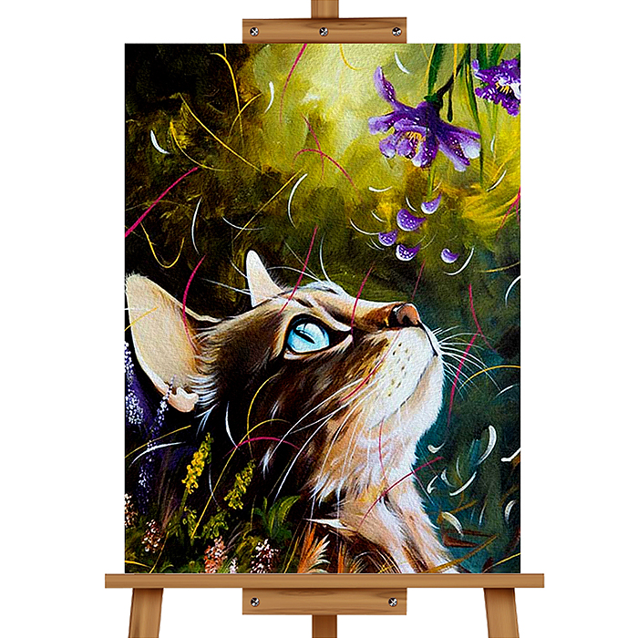 Набор для рисования MKR3020-24 "Картина по номерам 30х20 см. Кошечка" 