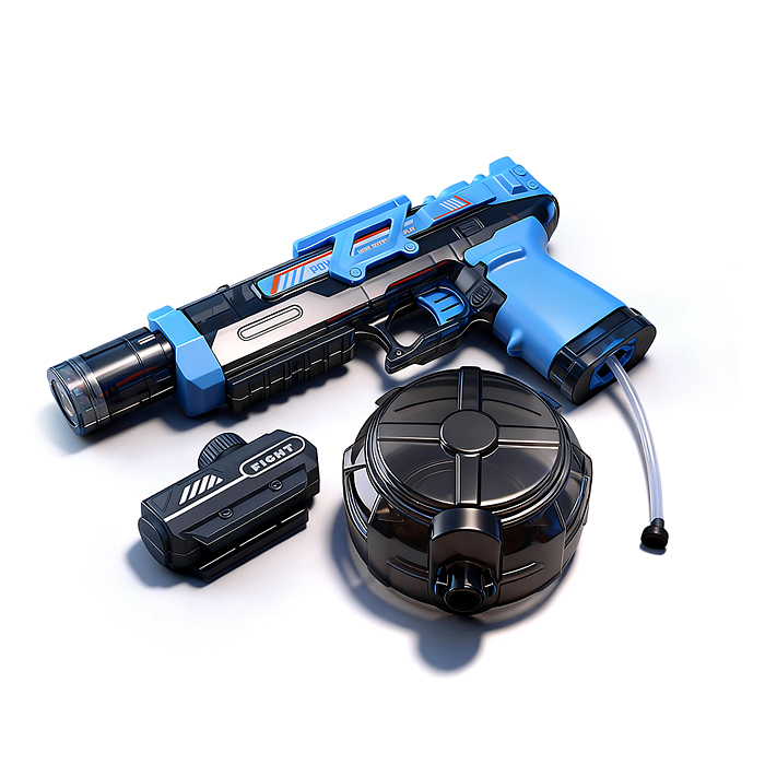 Фото к товару Пистолет 727 "Electric water gun" в коробке Пистолет 727 "Electric water gun" в коробке