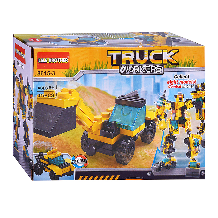 Конструктор 8615-3 "Строительная техника" в коробке
