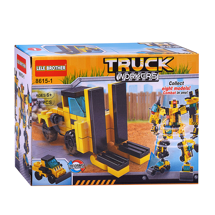 Конструктор 8615-1 "Строительная техника" в коробке