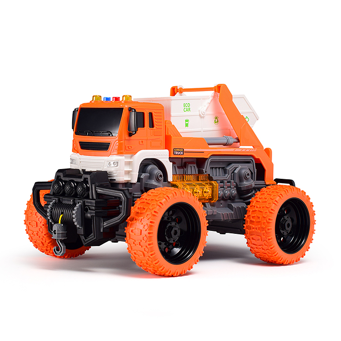 Фото к товару Машина JS107BS "Эко-мусоровоз" 1:16 (свет, звук) в коробке (цвет оранжевый) Машина JS107BS "Эко-мусоровоз" 1:16 (свет, звук) в коробке (цвет оранжевый)