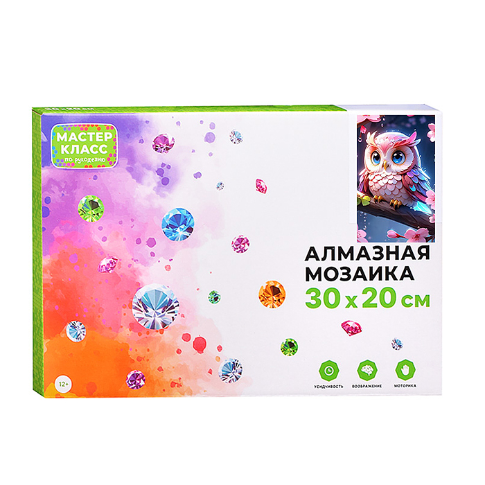 Фото к товару Мозаика алмазная MKA3020-39 "Совушка на ветке" 20*30см. Мозаика алмазная MKA3020-39 "Совушка на ветке" 20*30см.
