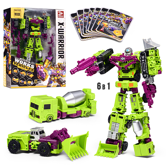 Робот HF888-7AB "Works vehicles" 6в1 в коробке Робот HF888-7AB "Works vehicles" 6в1 в коробке