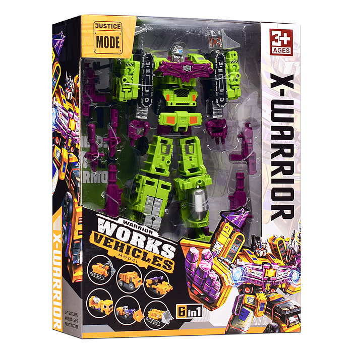 Фото к товару Робот HF888-7AB "Works vehicles" 6в1 в коробке Робот HF888-7AB "Works vehicles" 6в1 в коробке