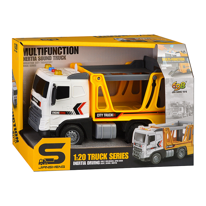 Машина JS177 "Автовоз. Перевозчик" (свет, звук)  в коробке