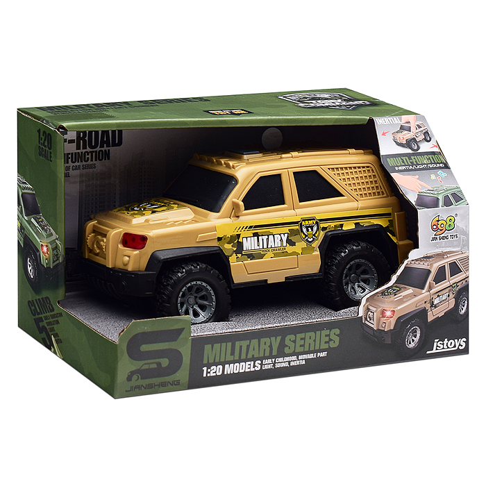 Фото к товару Машина JS166G "Военная служба" 1:20 (свет, звук) в коробке Машина JS166G "Военная служба" 1:20 (свет, звук) в коробке