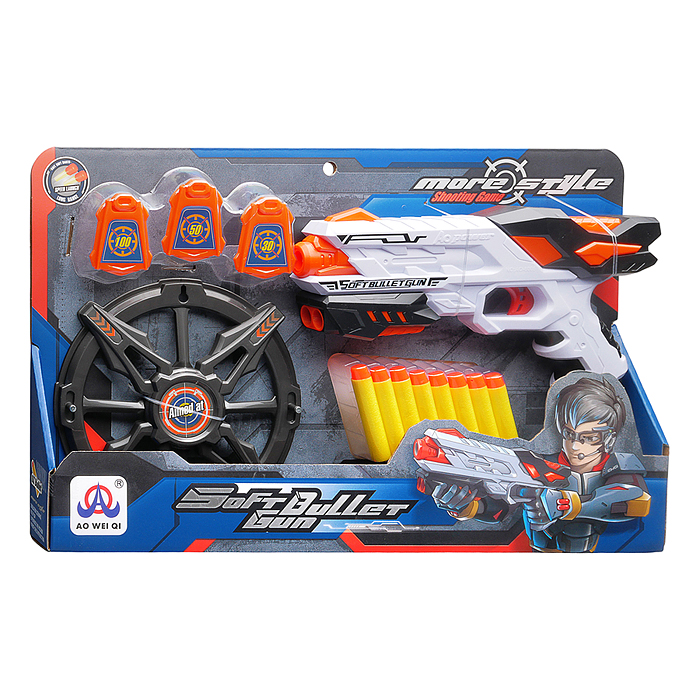 Набор тир AO-6005B7 "SoftStrike" с полимерными пулями, в коробке