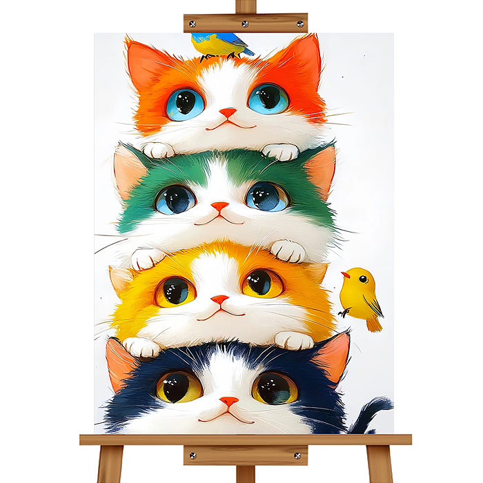 Мозаика алмазная MKA3020-34 "Кошачья жизнь" 20*30см.