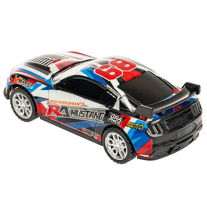 Машинка пластмассовая инерционная "Авария на трассе" Гонка спорт (pull back) ВОХ 15,2х7,5х7,5см,