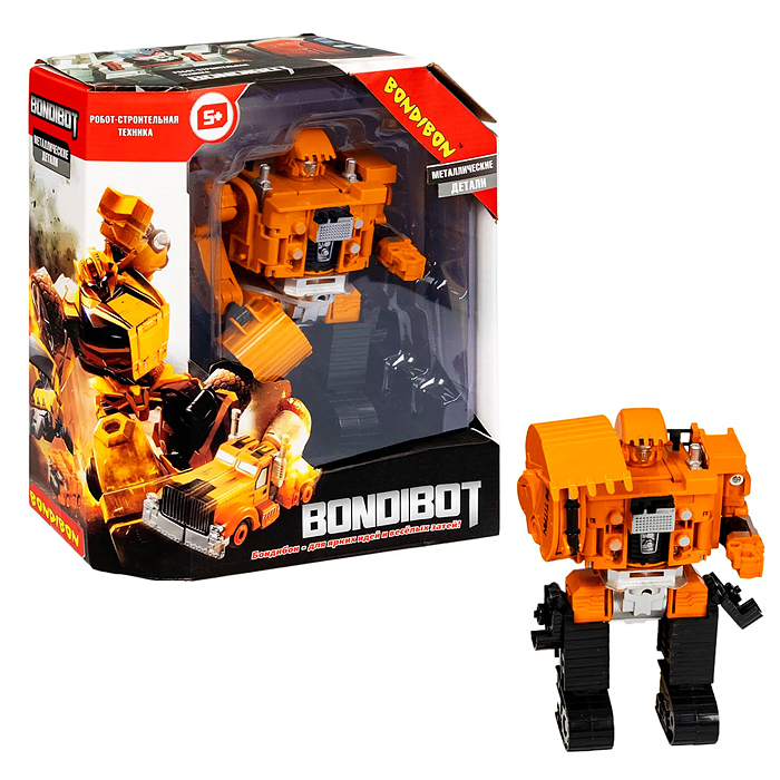 Трансформер 2в1 "Робот-строительная техника" Экскаватор гусеничный, метал. детали Трансформер 2в1 "Робот-строительная техника" Экскаватор гусеничный, метал. детали