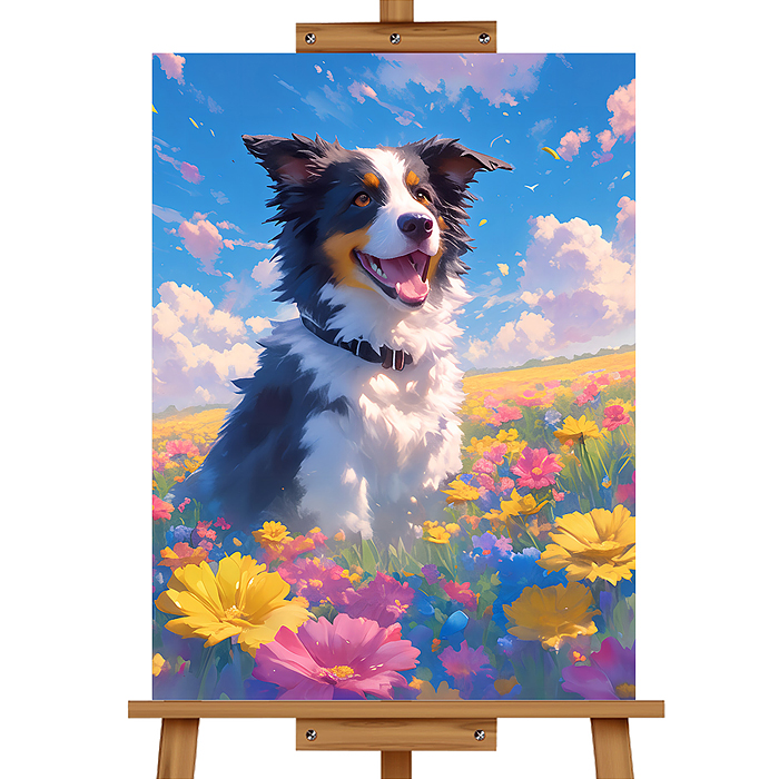 Фото к товару Набор для рисования MKR4030-98 "Картина по номерам 30х40 см. Собака в цветочном поле" Набор для рисования MKR4030-98 "Картина по номерам 30х40 см. Собака в цветочном поле"